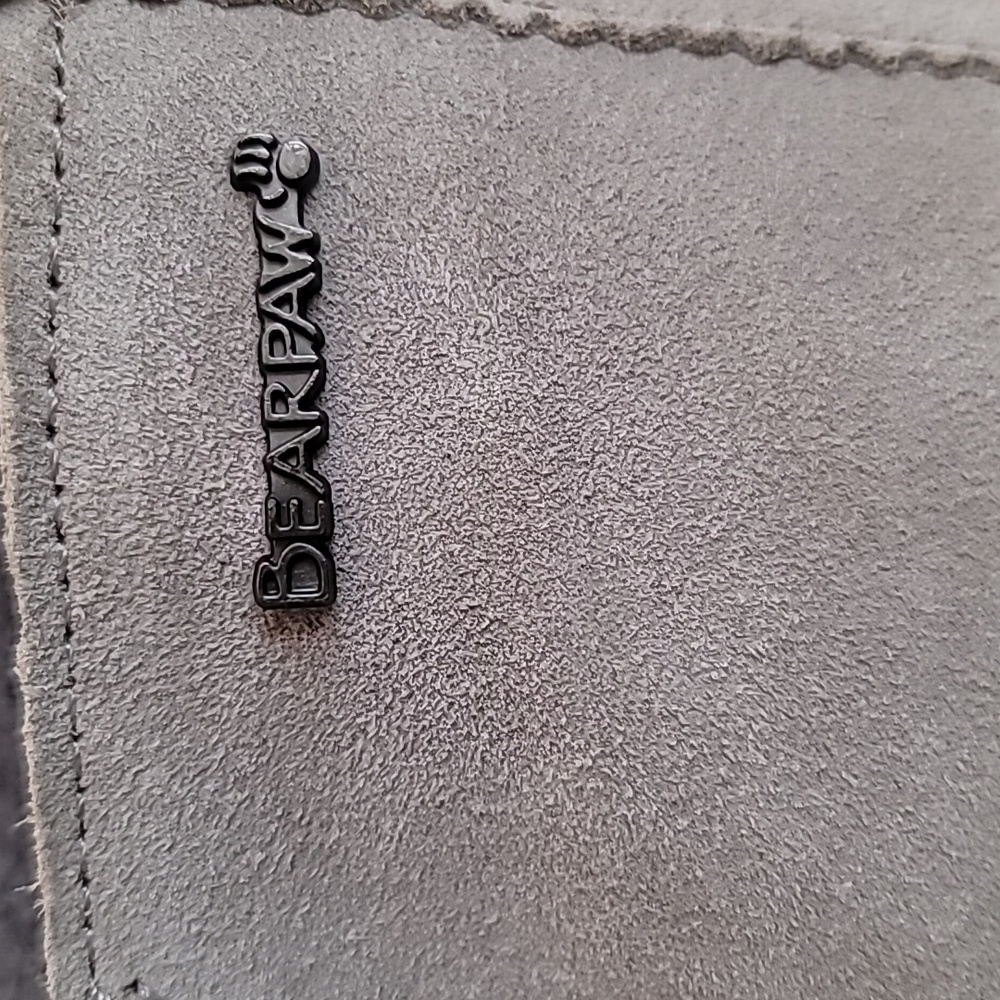 Bearpaw Women's Slip On Skye Chukka Bootie Winter Gray Fog Suede Boot Sz 12 New - Picture 5 of 10